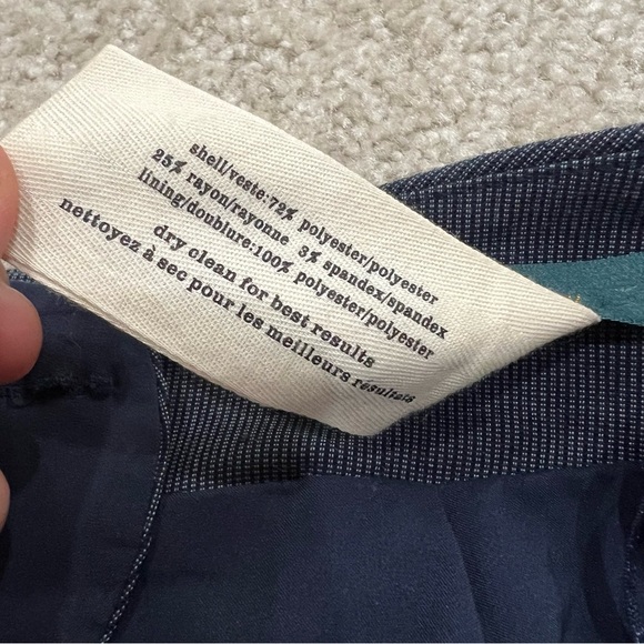 Anthropologie Cantonnier Blue Rouching Pencil Skirt WomenSize 6 Blue Knee Length - Picture 12 of 13